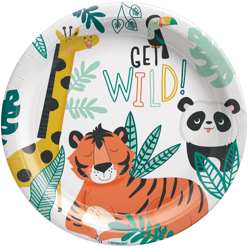 Get Wild 9in Plates 9 (8 count)