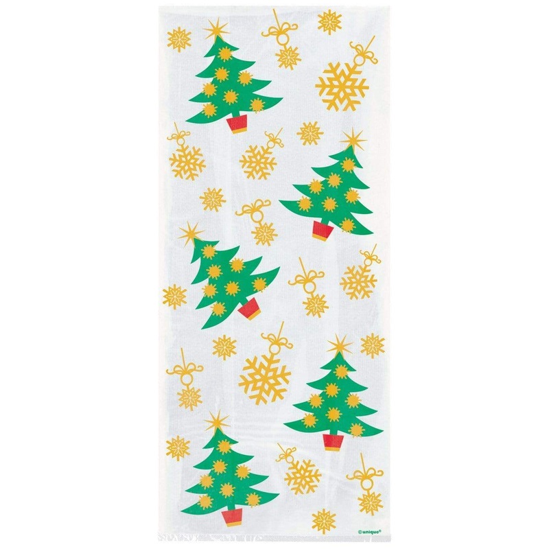 Golden Christmas Cellophane Bags (20 count)