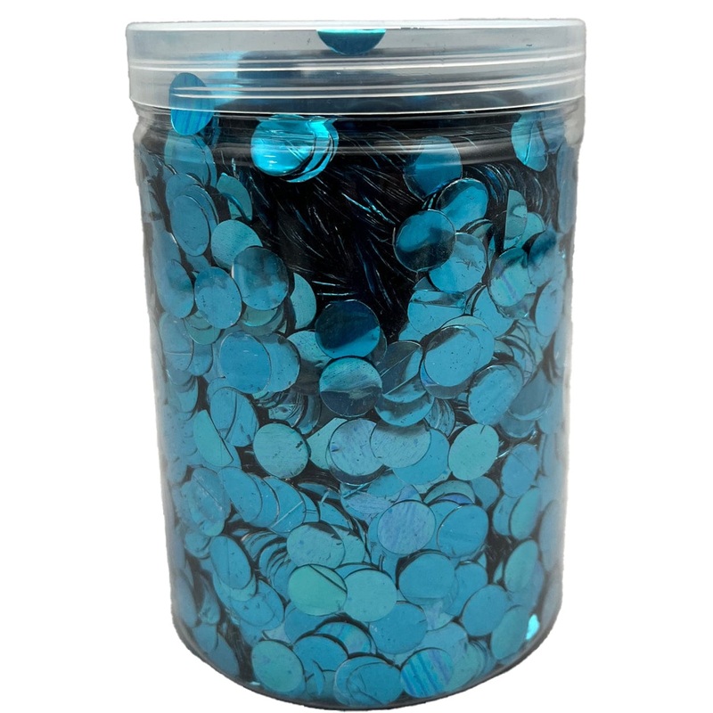 Metallic Confetti Jar - Sky Blue 1cm