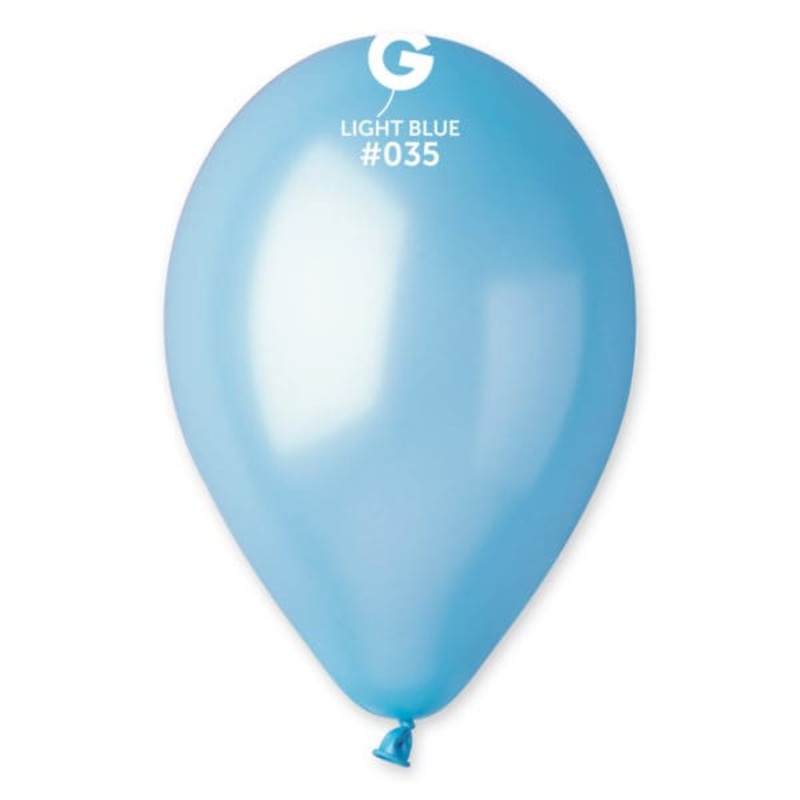 Metallic Light Blue 12 Latex Balloons (50 count)