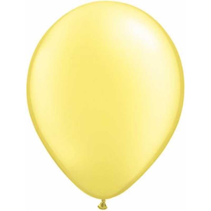 Pearl Lemon Chiffon 5 Latex Balloons (100 count)