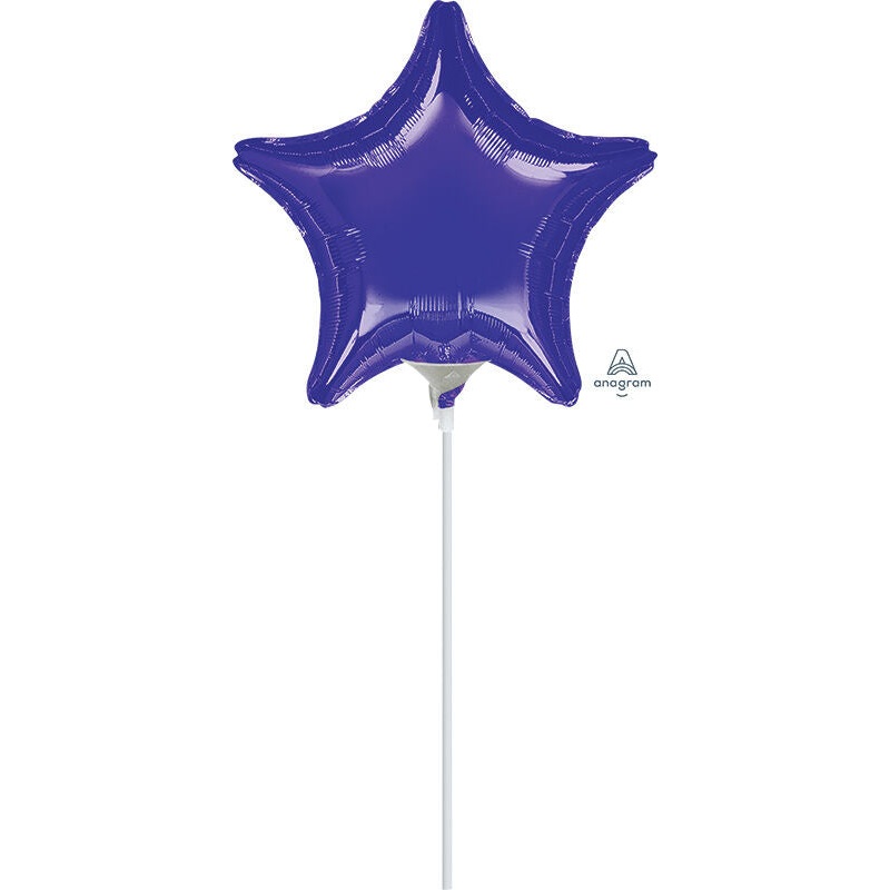 Purple Star 9" Air-fill Balloon (requires heat sealing)