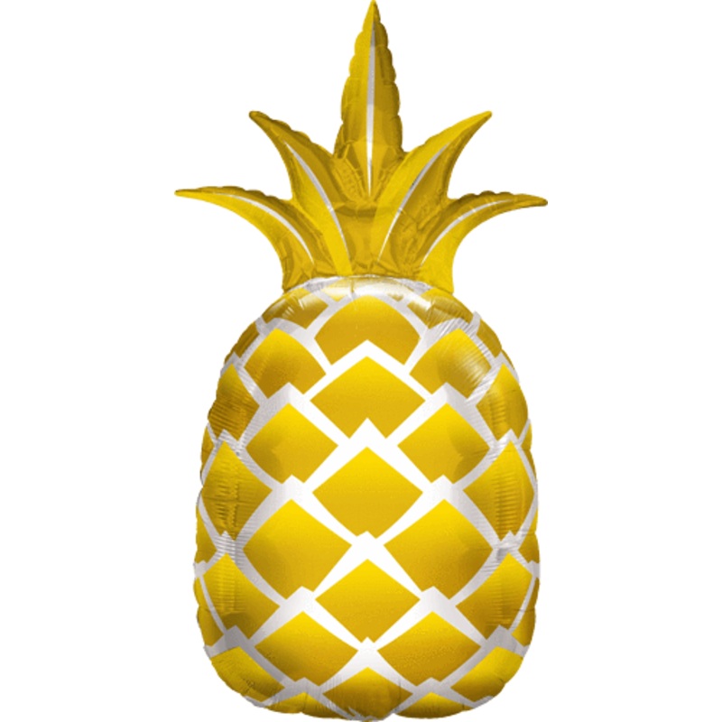 44" Gold Metallic Pineapple Balloon