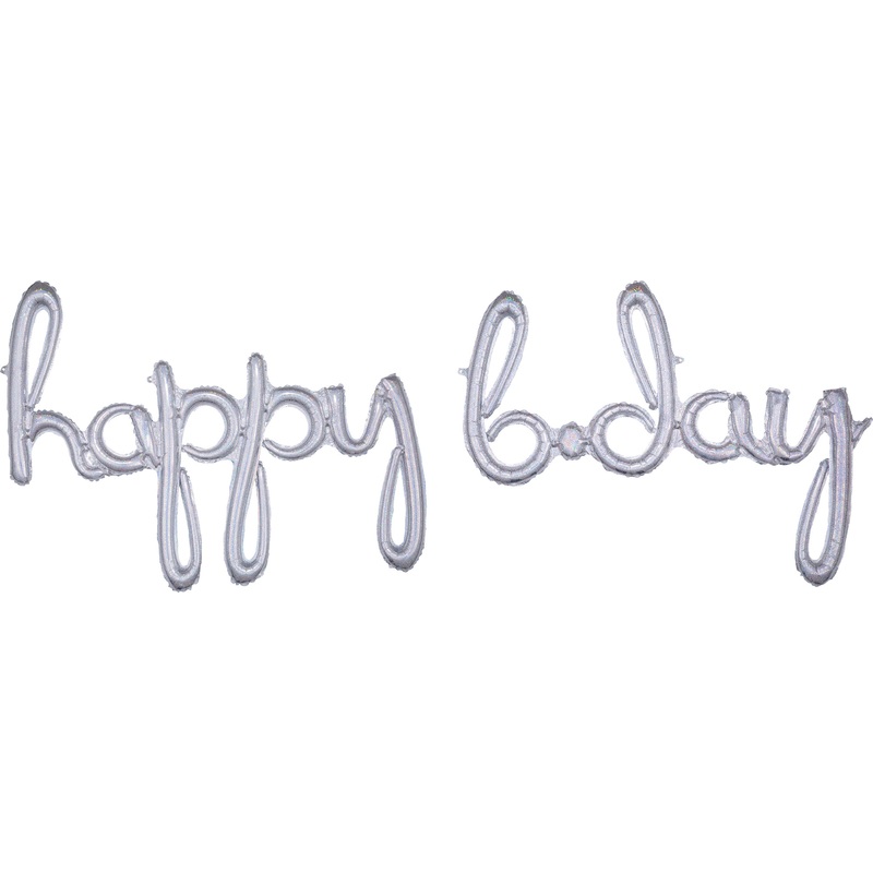76" Phrase Script Hbday Holographic