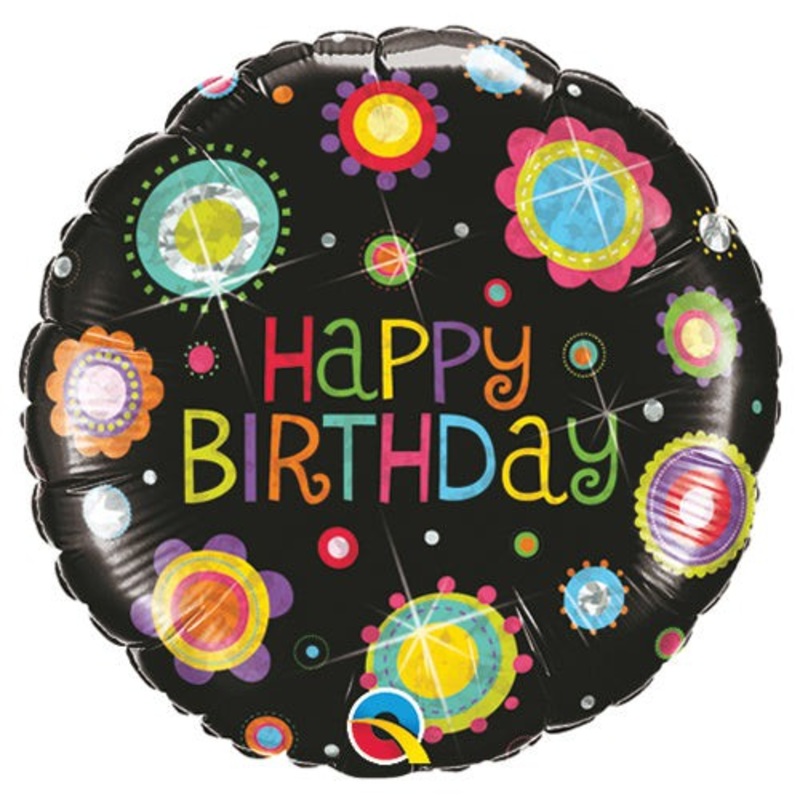 Birthday Funky Dots 18 Balloon