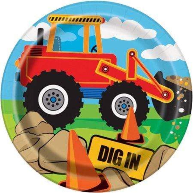 Construction 9in Plates 9 (8 count)