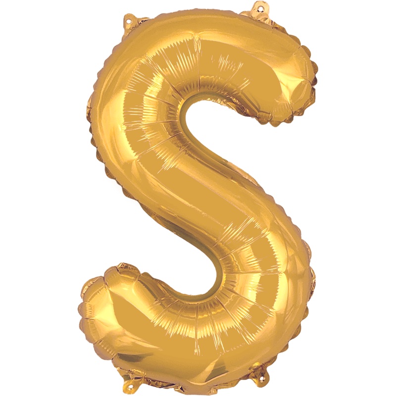 Gold Letter S 16 Balloon