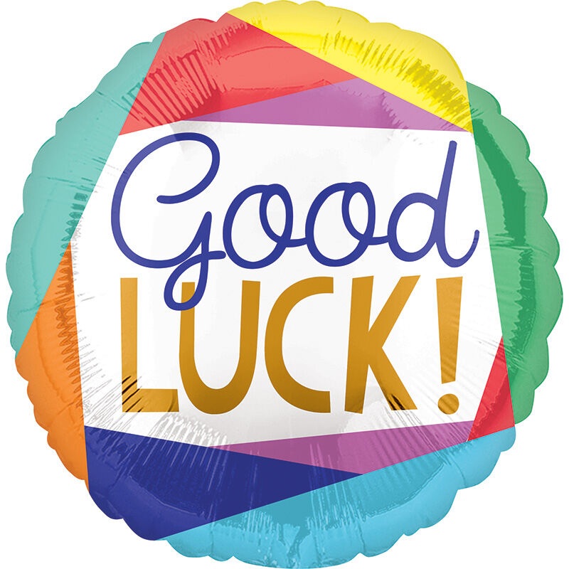 Good Luck Colorful Patch 18" Balloon