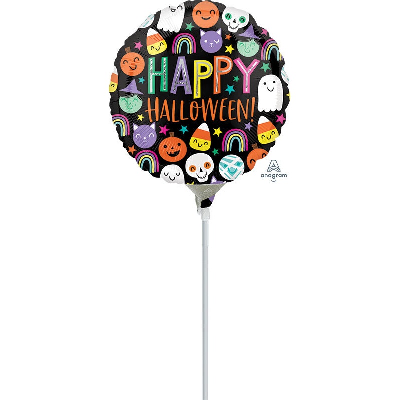 Halloween Happy Faces 9" Balloon (requires heat sealing)