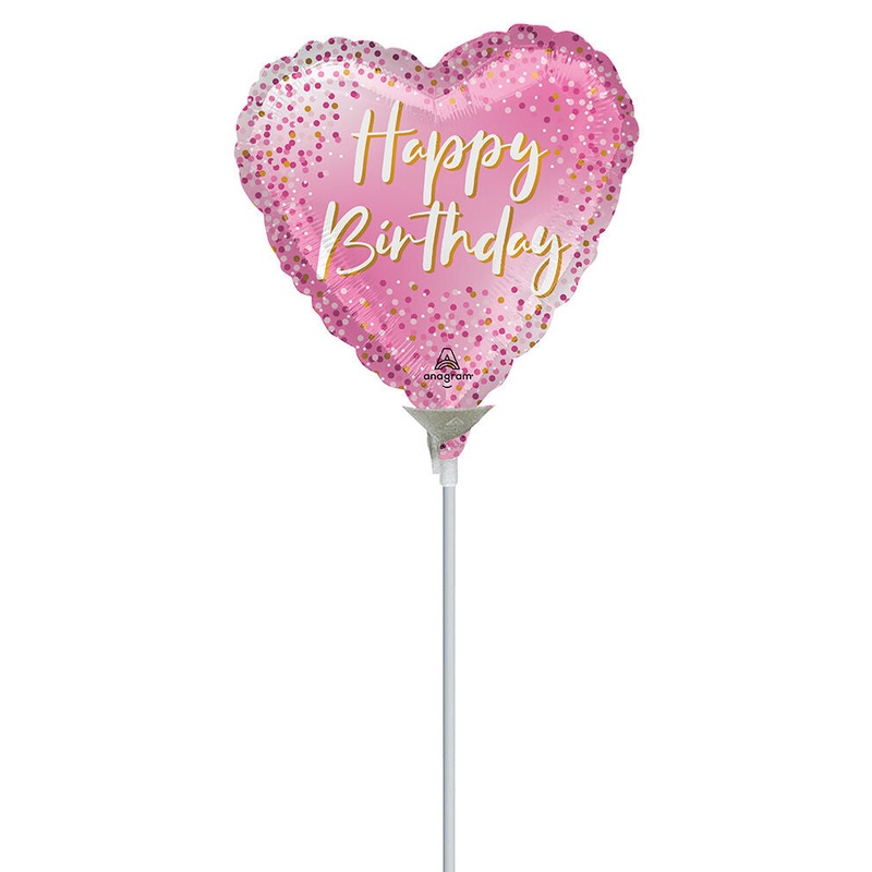 Happy Birthday Sparkle 9" Air-fill Balloon (requires heat sealing)
