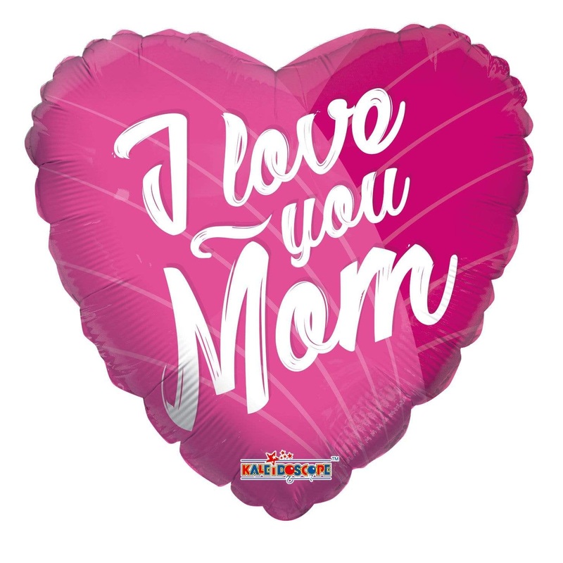 I Love You Mom Pink 18 Balloon