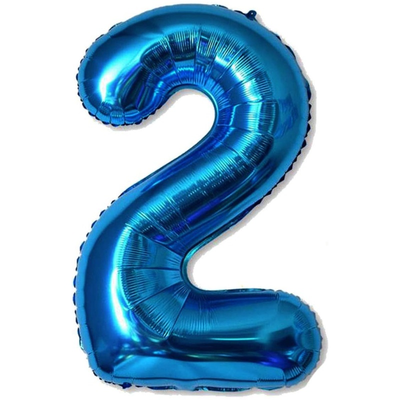 Number 2 Blue 34 Balloon