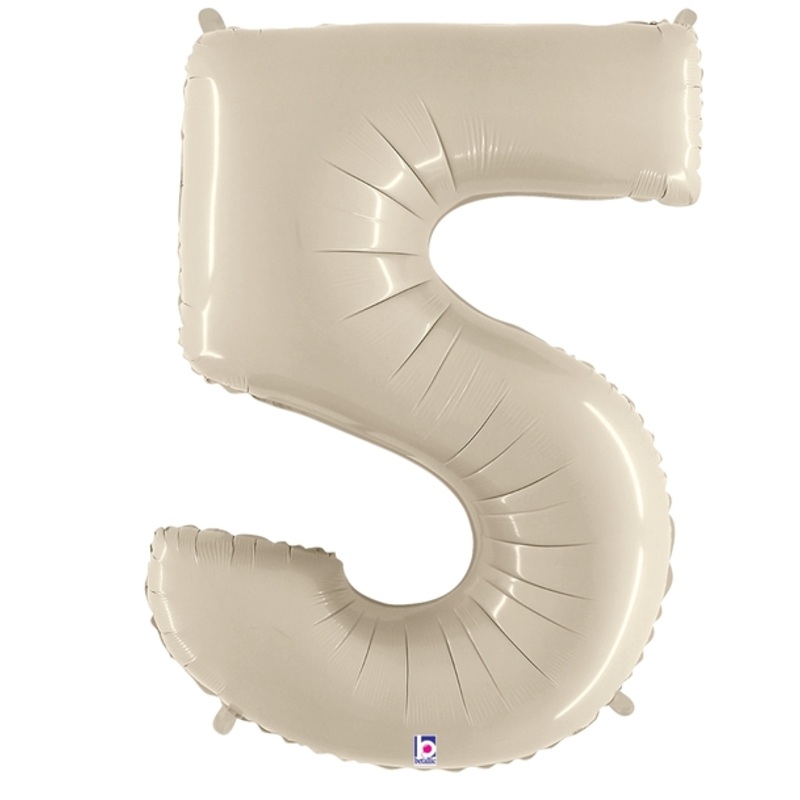 Number 5 White Sand 34 Balloon