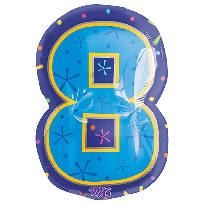Number 8 - Multi-color 20 Balloon