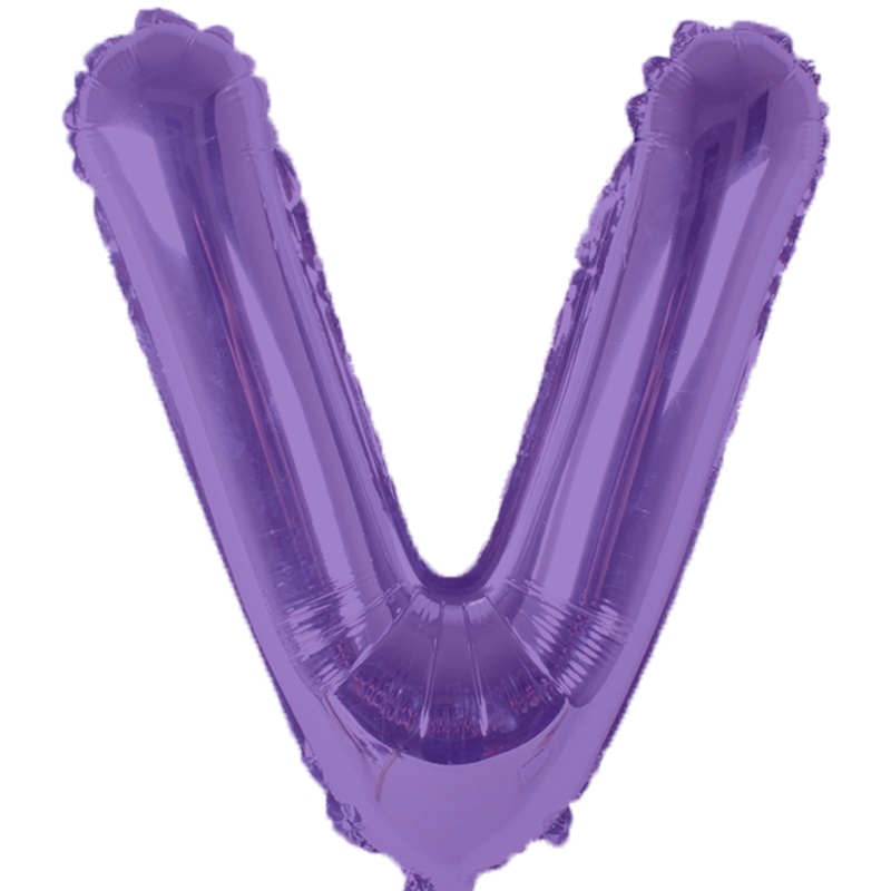 Purple Letter V 16 Balloon