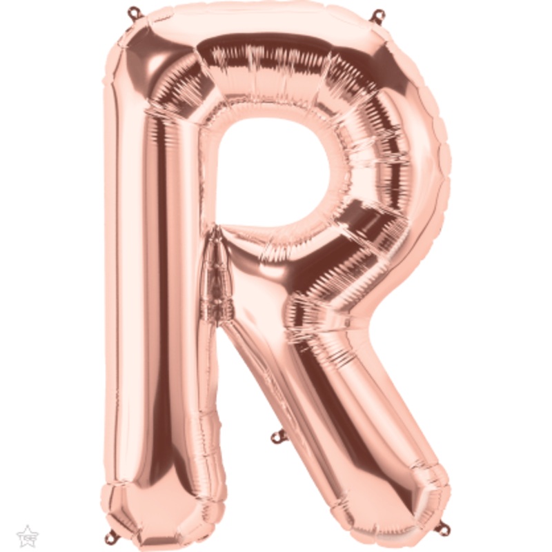 Rose Gold Letter R 34" Balloon