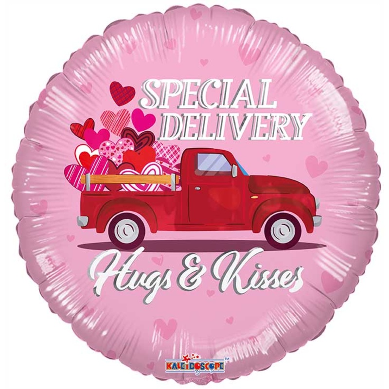 Special Delivery Hugs Kisses (requires heat-sealing) 9 Balloons (10 count)