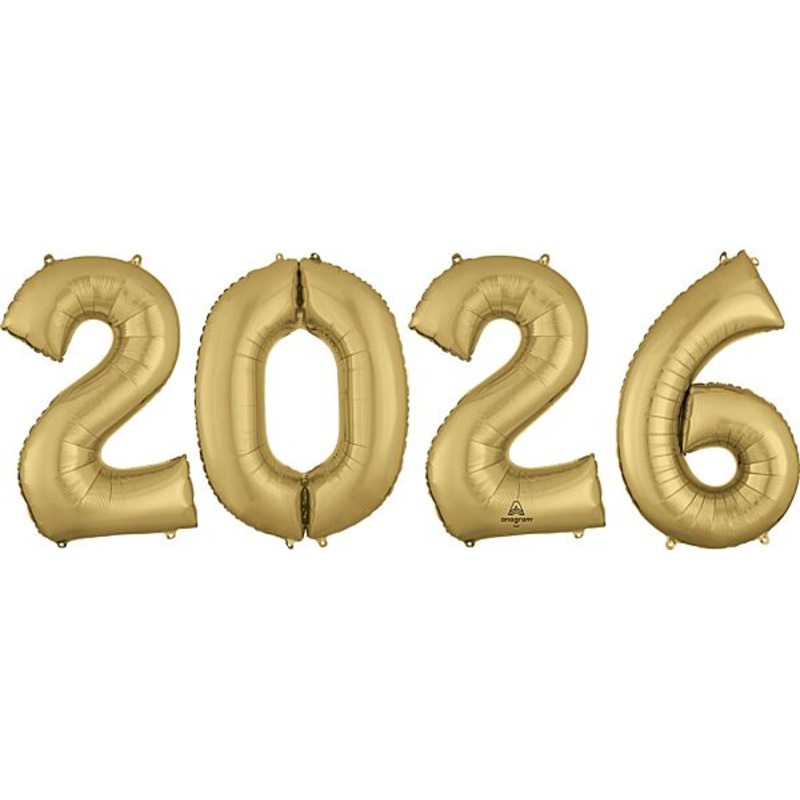 White Gold 2026 Number Bunch 34 Balloon