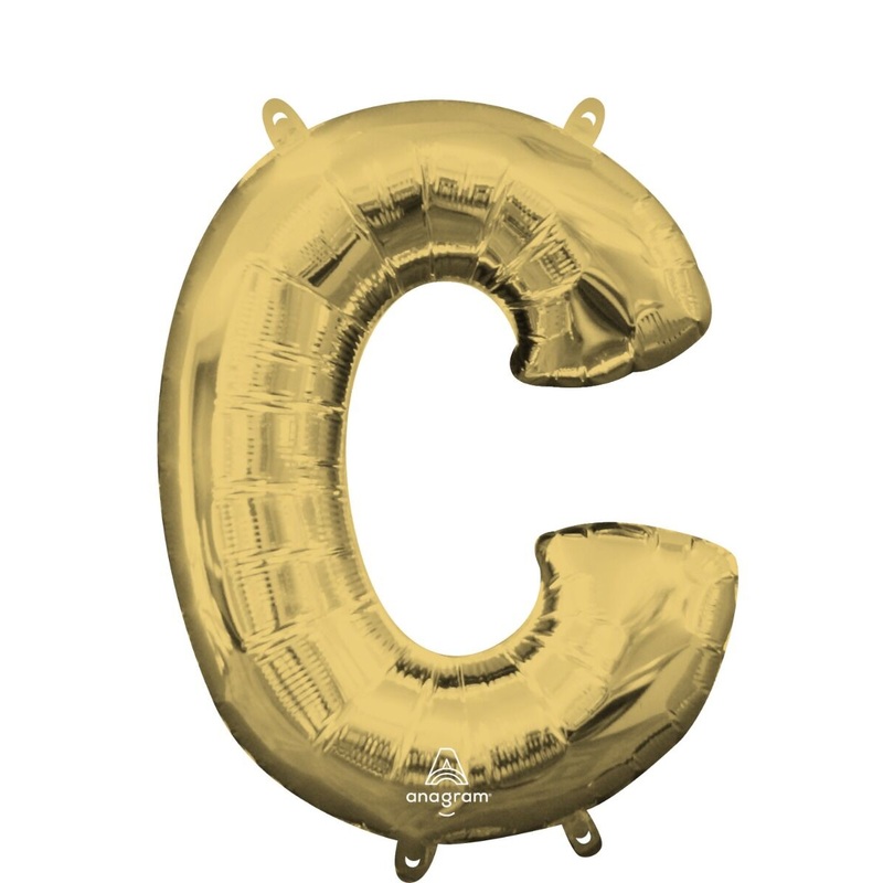White Gold Letter C 16" Balloon
