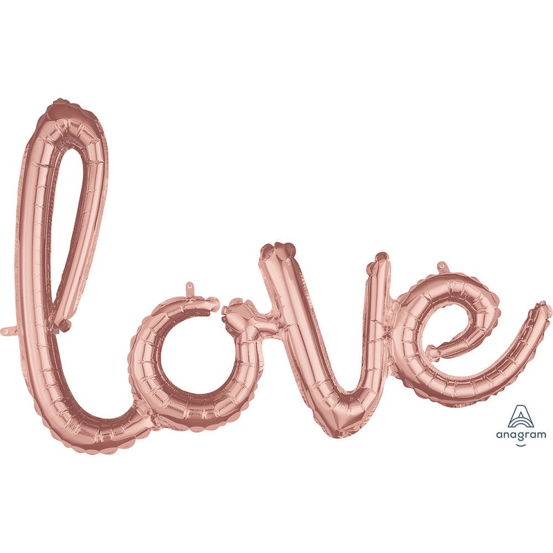 31 Script Phrase Love Rose Gold