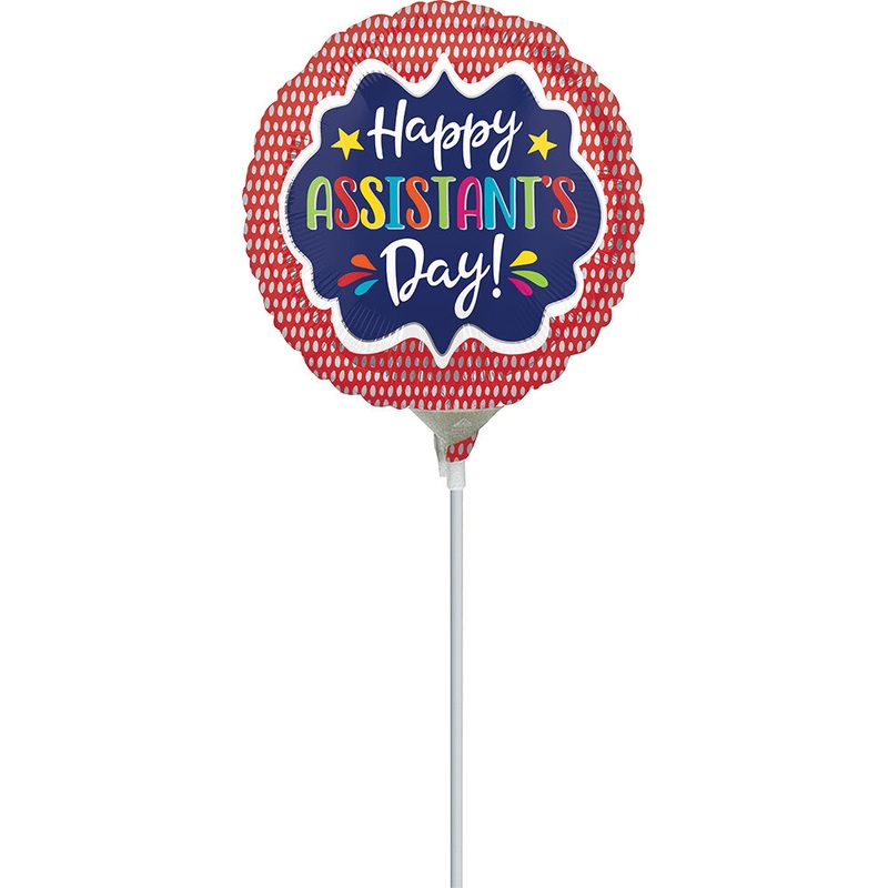 Assistants Day Red 9" Air-fill Balloon (requires heat sealing)