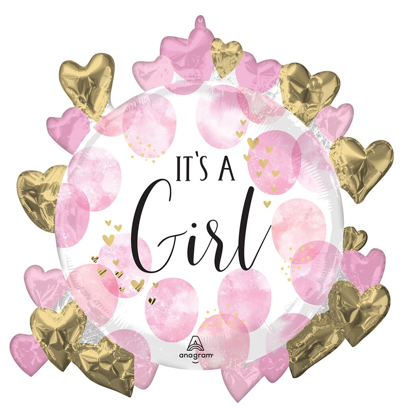 Baby Girl Pink Watercolor 26" Balloon