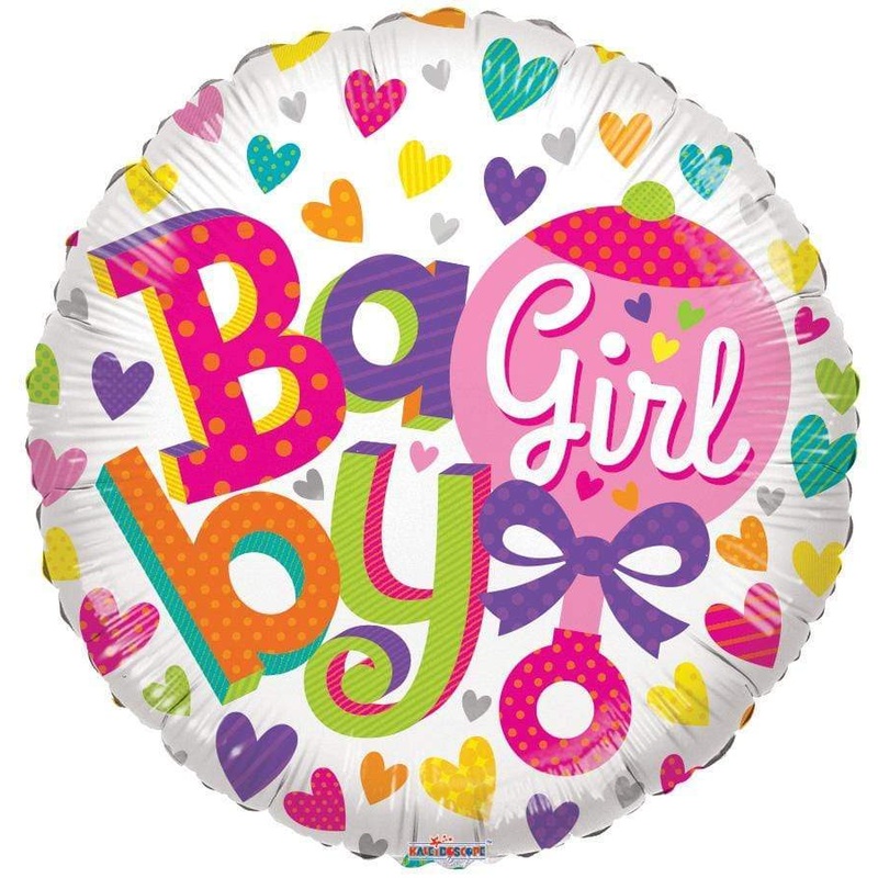 Baby Girl Rattle 18 Balloon