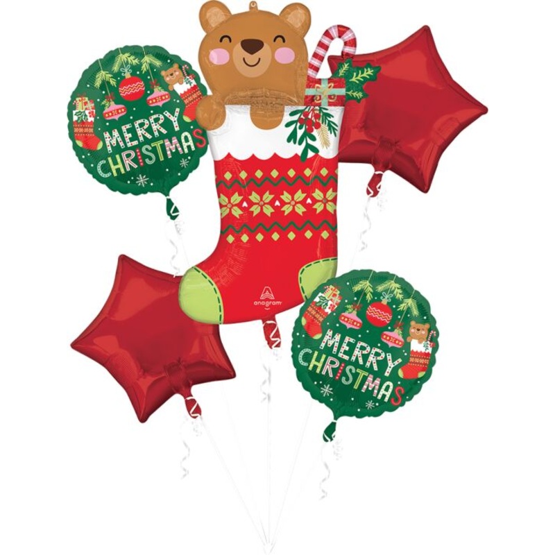 Beary Christmas Balloon Bouquet