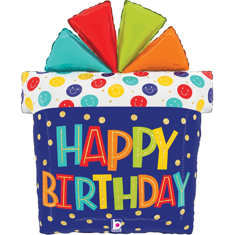 Birthday Gift Smiley Face 27" Balloon