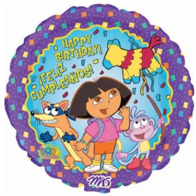 Dora Happy Birthday Feliz Cumpleanos 18 Balloon