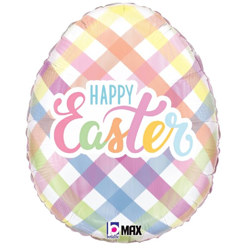 Easter Egg Plaid 18 Balloon