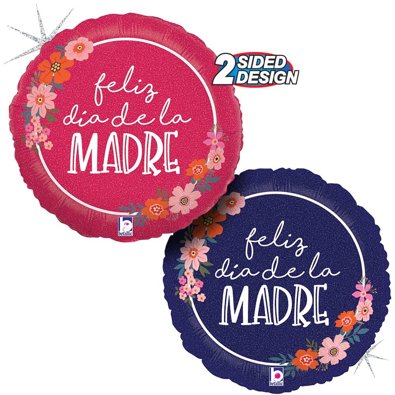 Feliz Da De La Madre Floral 18 Balloon