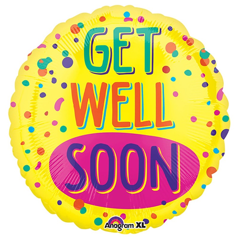 Get Well Soon Paint Splatter 21 Balloon