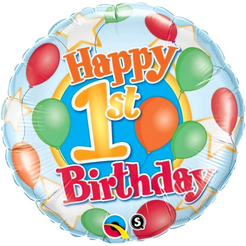 Happy 1st Birthday 18 Balloon