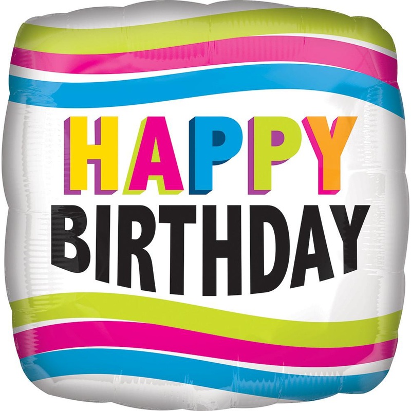Happy Birthday Bright 18 Balloon