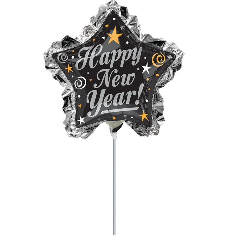 Happy New Year Star Ruffle 14" Balloon