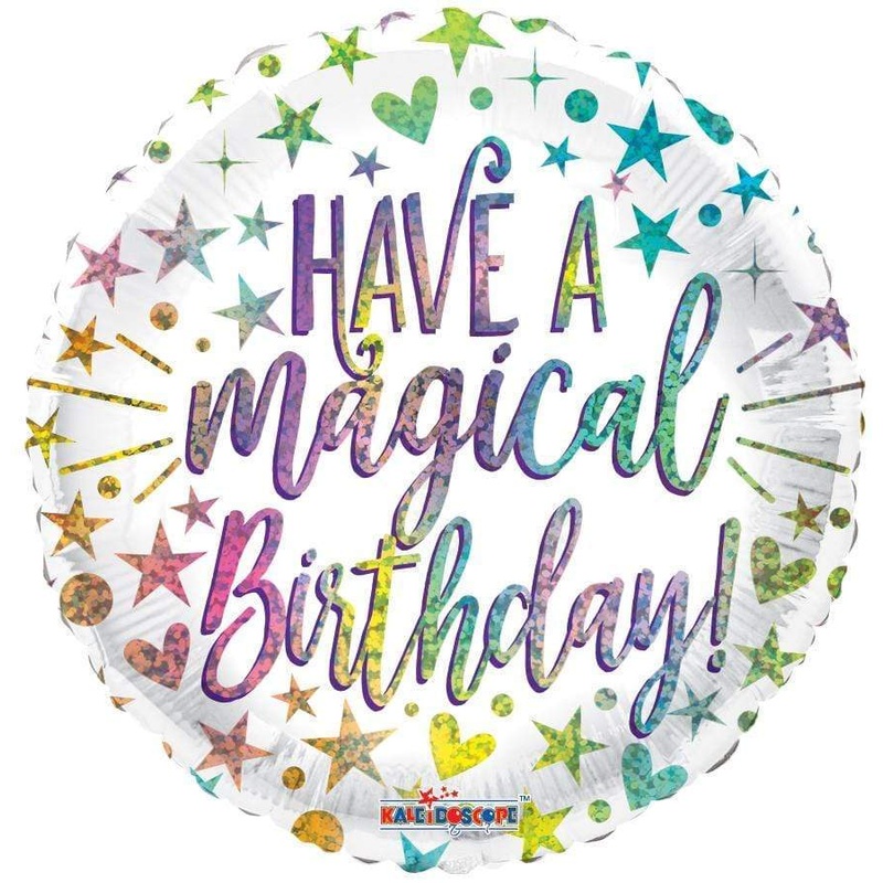 Have A Magical Birthday Rainbow 18 Holographic Balloon