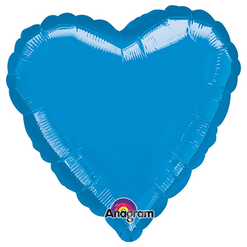 Heart - Blue (3 Pk) 32 Balloon (3 count)