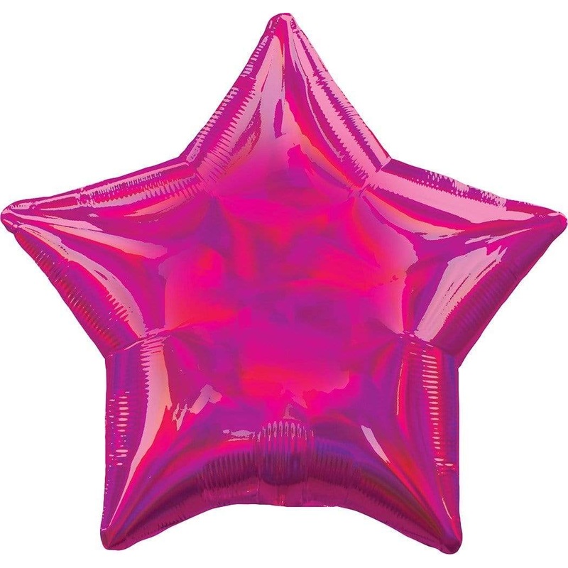 Iridescent Magenta Star 18 Balloon