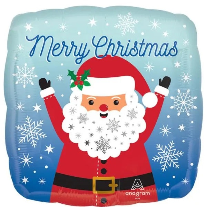 Merry Snowy Christmas Santa 18 Balloon