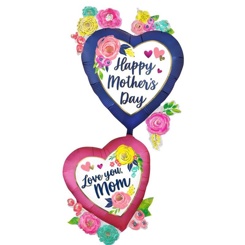 Mom Satin Watercolor Floral 52 Balloon
