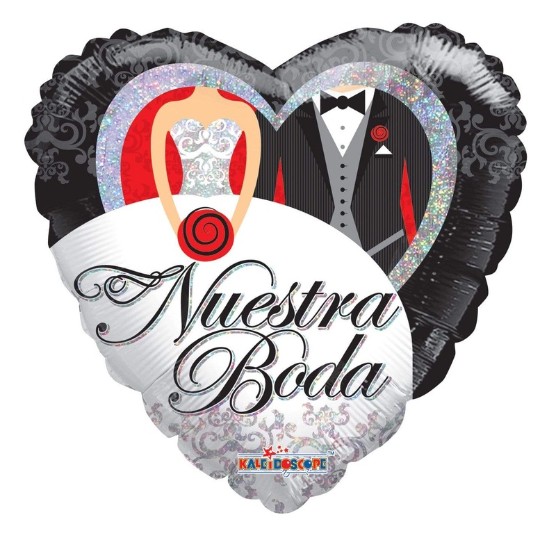 Nuestra Boda Corazn 18 Holographic Balloon