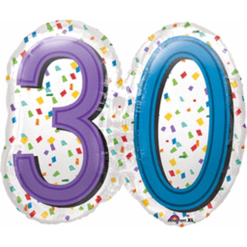 Rainbow Birthday 30 25" Balloon