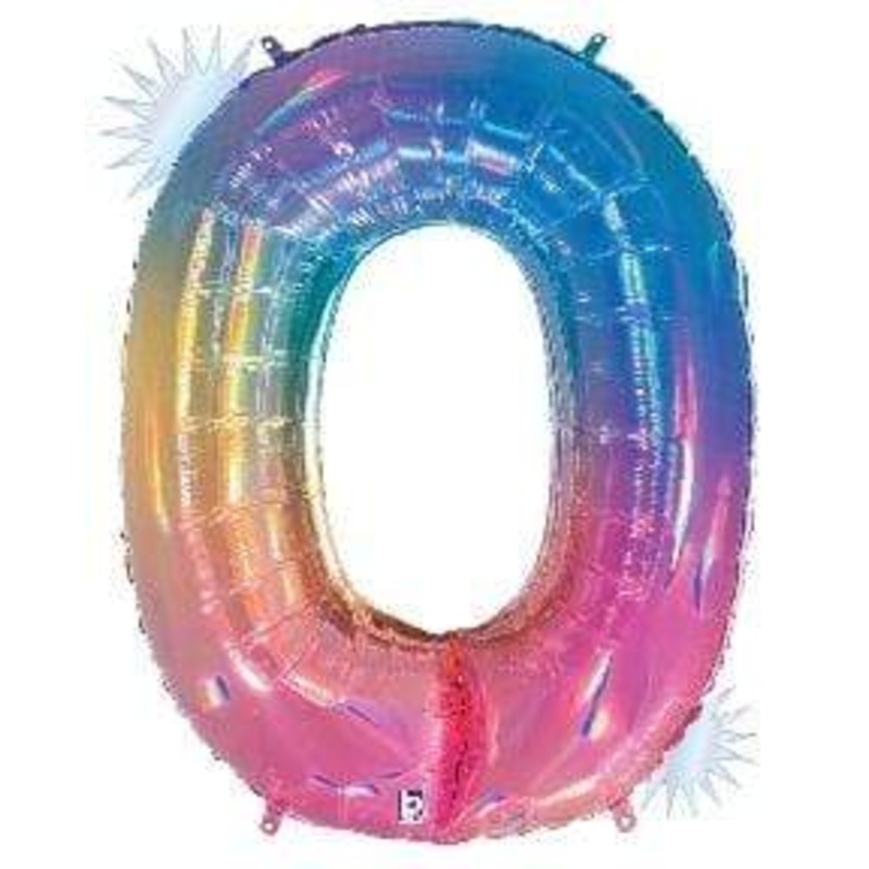 Rainbow Opal Number 0 34 Balloon