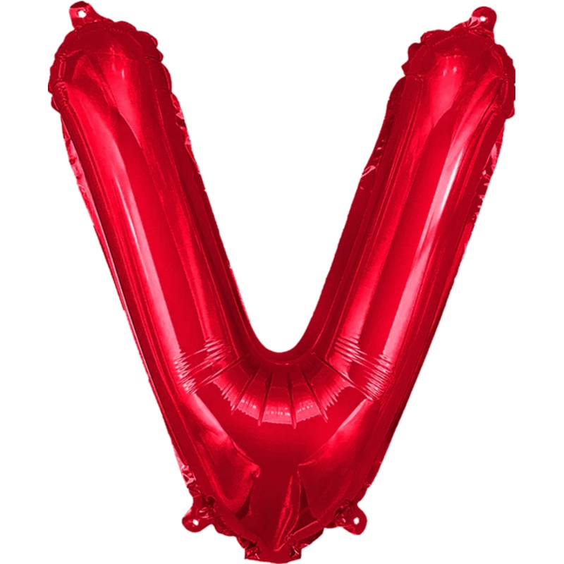 Red Letter V 16" Balloon