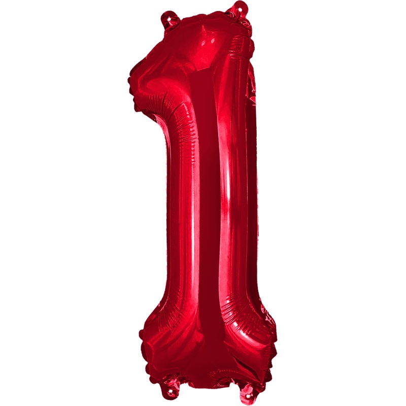 Red Number 1 16 Balloon
