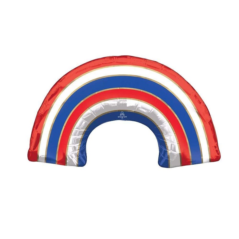 Red White Blue Rainbow 34 Balloon