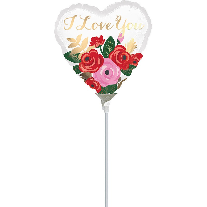 Rose Bouquet 4" Air-fill Balloon (requires heat sealing)