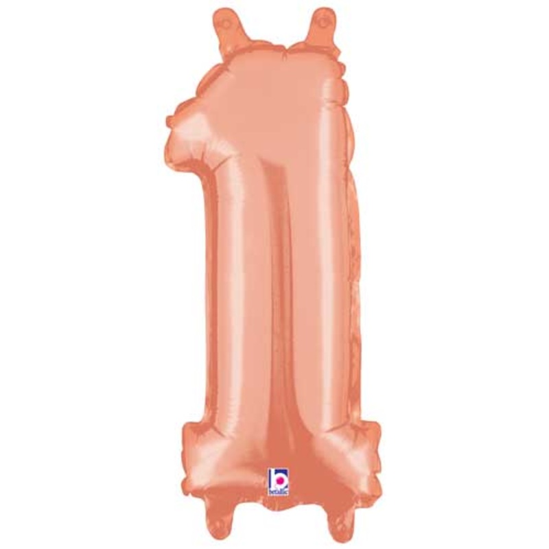 Rose Gold Number 1 One 14 Balloon