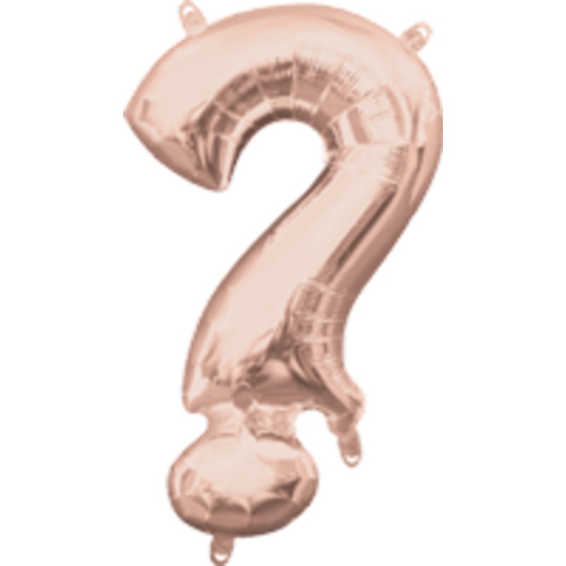 Rose Gold Question Mark ? Symbol 16" Balloon